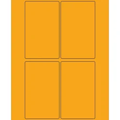 Tape Logic ® Rectangle Laser Labels, 3" x 5", Fluorescent Orange, 400/Case (LL175OR)* Address Labels