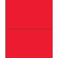 Tape Logic ® Rectangle Laser Labels, 8 1/2" x 5 1/2", Fluorescent Red, 200/Case (LL184RD)* Address Labels