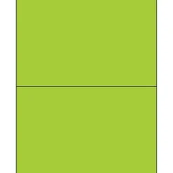 Tape Logic ® Rectangle Laser Labels, 8 1/2" x 5 1/2", Fluorescent Green, 200/Case (LL184GN)* Address Labels