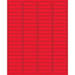 Tape Logic ® Rectangle Laser Labels, 1 15/16" x 1/2", Fluorescent Red, 8000/Case (LL171RD)