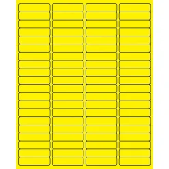 Tape Logic Rectangle Laser Labels, 1 15/16" x 1/2", Fluorescent Yellow, 8000/Case (LL171YE) Sale