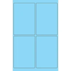 Tape Logic Rectangle Laser Labels, 4" x 6", Pastel Blue, 400/Case (LL186BE) Discount