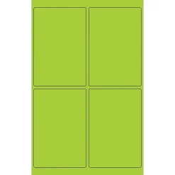 Tape Logic Rectangle Laser Labels, 4" x 6", Fluorescent Green, 400/Case (LL186GN) Sale
