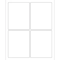 Tape Logic ® Rectangular Laser Labels, 3 3/4" x 4 3/4", White, 400/Case (LL167) New