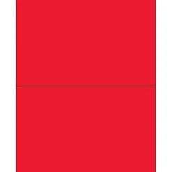 Tape Logic ® Removable Rectangle Laser Labels, 8 1/2" x 5 1/2", Fluorescent Red, 200/Case (LL415RD)