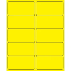 Tape Logic ® Removable Rectangle Laser Labels, 4" x 2", Fluorescent Yellow, 1000/Case (LL410YE) Discount