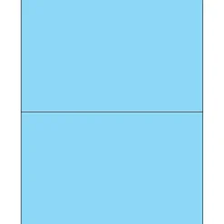 Tape Logic ® Removable Rectangle Laser Labels, 8 1/2" x 5 1/2", Pastel Blue, 200/Case (LL415BE) New