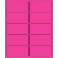 Tape Logic ® Removable Rectangle Laser Labels, 4" x 2", Fluorescent Pink, 1000/Case (LL410PK) Clearance