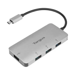 Usb Hubs<Targus 4-Port USB-C Hub, Silver (ACH226BT)