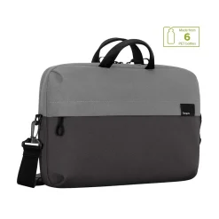 Targus Sagano EcoSmart Laptop Slipcase, Black/Gray Recycled PET (TBS574GL)