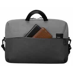 Targus Sagano EcoSmart Laptop Slipcase, Black/Gray Recycled PET (TBS574GL)