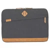 Targus Strata III Laptop Sleeve, Gray/Brown Polyester/Leatherette (TBS93004GL)
