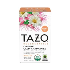 Tea<Tazo Calm Decaf Chamomile Herbal Tea, Tea Bag, 0.73 Oz., 16/Box (10794522003546)