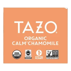 Tea<Tazo Calm Decaf Chamomile Herbal Tea, Tea Bag, 0.73 Oz., 16/Box (10794522003546)