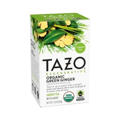 Tea<Tazo Green Ginger Green Tea Bag, 1.23 Oz., 16/Box (10794522003560)