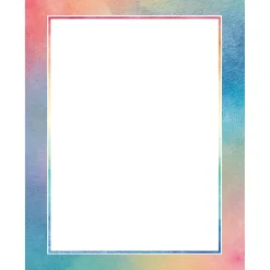 New Watercolor Computer Paper, 50 Sheets Per Pack, 6 Packs (TCR8967-6) Classroom Paper