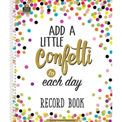 Hot Confetti Record Book, Pack of 3 (TCR3570-3) Grade Books