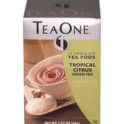 Keurig K-Cups<TeaOne Citrus Green Tea, Pods 14/Box (JTC20706)