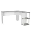 51" Mixed Materials L-Shaped Desk, Gray (RTA-8413L-GRY) L-Desks