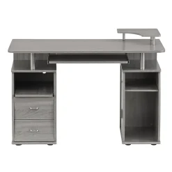 Complete Computer Workstation Desk With Storage, Gray (RTA-8211-GRY) Corner Desks