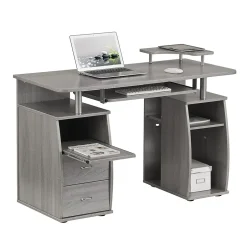 Complete Computer Workstation Desk With Storage, Gray (RTA-8211-GRY) Corner Desks