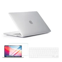 TechProtectus Hard-Shell Laptop Case with Keyboard Cover and Screen Protector, Clear, Plastic (TP-CYCL-MA13ST)