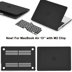 TechProtectus Hard-Shell Laptop Sleeve with Keyboard Cover, Black, (TP-BK-MA13M2)