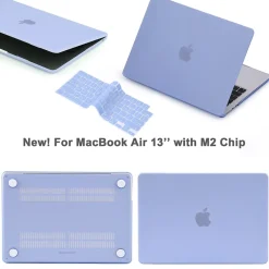 TechProtectus Hard-Shell Laptop Sleeve with Keyboard Cover, Serenity Blue, (TP-SB-K-MA13M2)