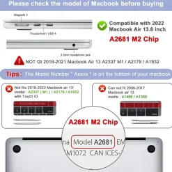 TechProtectus Hard-Shell Laptop Sleeve with Keyboard Cover, Serenity Blue, (TP-SB-K-MA13M2)