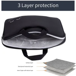 TechProtectus Neoprene Laptop Sleeve for 15.6 & 16" Laptops, Black (TP-BK-NS15)