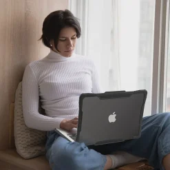 TechProtectus Rugged Laptop Sleeve with Keyboard Cover for Apple 13.6 Macbook Air 2022 M2, Black (TP-RBK-MA13M2)