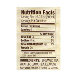Tea<Tejava Original Unsweetened Black Tea, 16.9 Fl. oz., 12/Pack (313-00005)