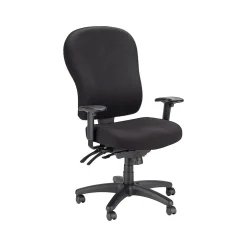 Clearance TP4000 Ergonomic Fabric Swivel Task Chair, Black (TP4000) Office Chairs