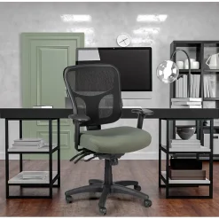 Clearance ® TP8000 Ergonomic Mesh Mid-Back Task Chair, Olive Ergonomic Chairs