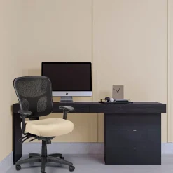 Best ® TP8000 Ergonomic Mesh Mid-Back Task Chair, Beige Office Chairs