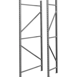 Clearance Bulk Storage Upright Frame, Supports 10,000 lb., Medium Grey, 72"H x 1 3/4"W x 24"D Shelving