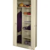 Online Deluxe Combination Storage Cabinet, 6-Shelf, 1 Closet, Putty, 78"H x 36"W x 18"D Storage Cabinets