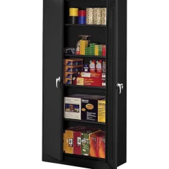 Best Deluxe Storage Cabinet, 5-Shelf, Black, 78"H x 36"W x 18"D Storage Cabinets