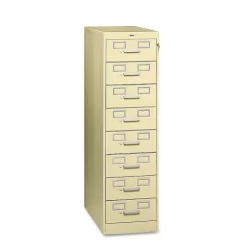 Discount 8-Drawer Multimedia Cabinet For 3x5 & 4x6 Cards, Putty, 43,400 Card Capacity, 52"H x 15"W x 28-1/2"D File Cabinets