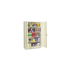 Best 78"H Assembled Jumbo Steel Storage Cabinet with 4-Shelves, Putty (TNN-J1878SUPY) Storage Cabinets