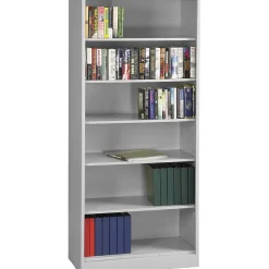84"H 6-Shelf Welded Bookcase, Light Grey (TNN-BC1884LGY) Bookcases
