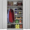 Hot Standard Combination Cabinet with Double Hinge Doors, 6-Shelf, 1 Closet, Light Grey, 72"H x 36"W x 24"D Storage Cabinets