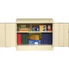 Standard Desk-Height Storage Cabinet with Double Hinge Doors, 2-Shelf, Putty, 30"H x 36"W x 18"D Storage Cabinets