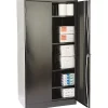 ® Standard Steel Storage Cabinet, Non-Assembled, 72Hx36Wx24D", Black Storage Cabinets