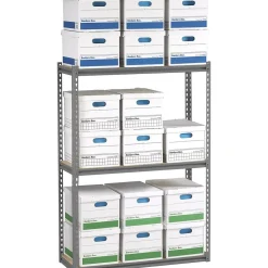 Hot Z-Line Record Archive Shelving Unit, Supports 6,000 lb., 69"W, Medium Grey (TNN-ZA691560-3D) Shelving