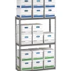 Clearance Z-Line Record Archive Shelving Unit, Supports 6,000 lb., Medium Grey, 60"H x 69"W x 30"D Shelving