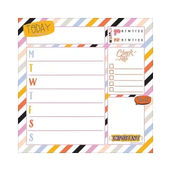 TF Publishing Super Stripe Memo Desk Pad, 7.75" x 7.75", Multicolor, 26 Sheets/Pad (99-5942) Outlet