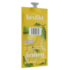 Keurig K-Cups<Bright Tea THE CO. Lemon Herbal Tea FLAVIA Freshpacks, 100/Carton (B502)