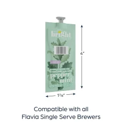 Keurig K-Cups<Bright Tea The Co. Peppermint Tea, Flavia Freshpack, 100/Carton (MDRB505)