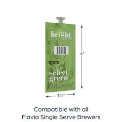Keurig K-Cups<Bright Tea The Co. Select Green Tea, Flavia Freshpack, 100/Carton (MDRB508)